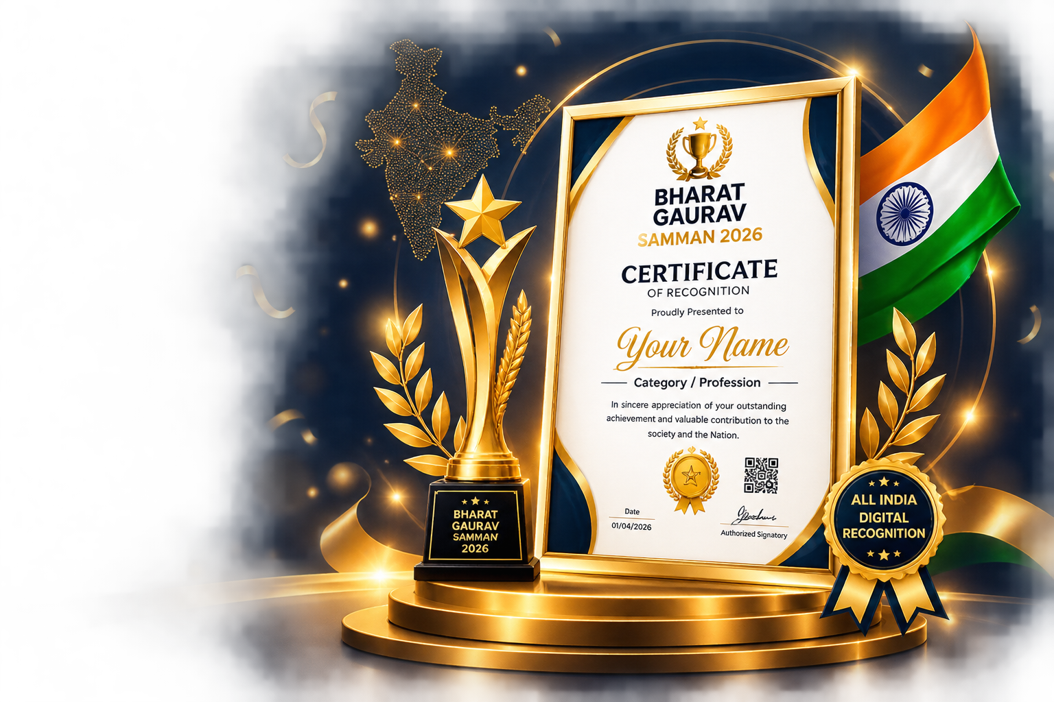 Bharat Gaurav Samman 2026 Certificate